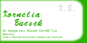 kornelia bucsek business card